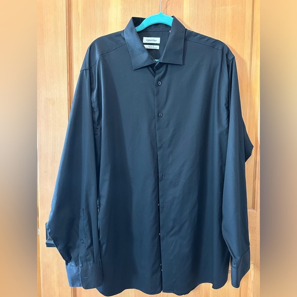Calvin Klein Men’s Performance Black Button Down Dress shirt. 17 1/2 - Picture 1 of 11